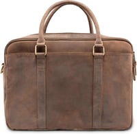 LEABAGS Istanbul Vintage Bőr Válltáska 16" Laptophoz, Unisex 8