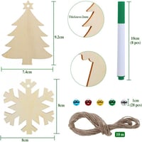 Lihao Karácsonyi DIY Fa Dekoráció - 27 Csengő, 8 Festőtoll, Akasztható 2