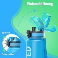 Sahara Sailor 1L BPA-mentes sportkulacs, szivárgásmentes, kerékpározáshoz, kempingezéshez 3