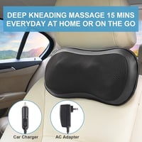 RENPHO Shiatsu Masszázspárna Melegítő Funkcióval, Nyakmasszírozó 3 Sebességgel, 4D Forgó Masszázsfejekkel, Mély Gyúró Masszázs 8