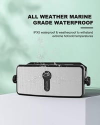Inwa MZ511 Bluetooth Kültéri Hangszóró Szett - IPX5 Vízálló, Falra Szerelhető, 20W, Szinkronizálható, Mobil és Echo Dot Kompatibilis (2 db) 5