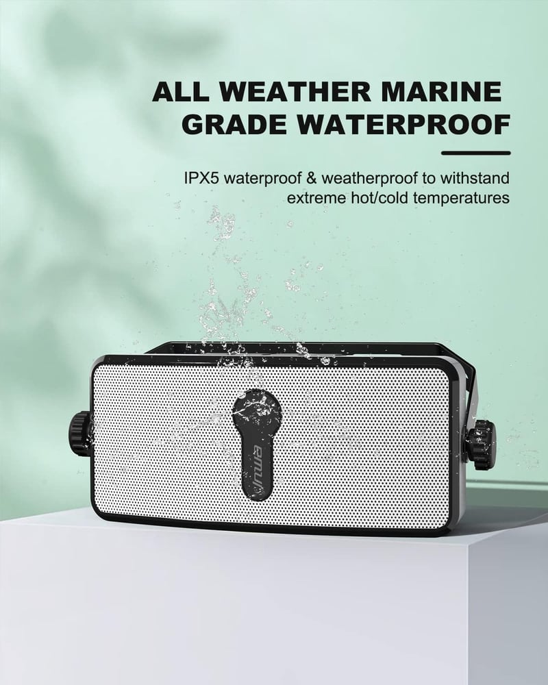Inwa MZ511 Bluetooth Kültéri Hangszóró Szett - IPX5 Vízálló, Falra Szerelhető, 20W, Szinkronizálható, Mobil és Echo Dot Kompatibilis (2 db)