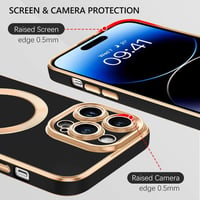 Apple iPhone 14 Pro Max MagSafe Mágneses Tok Fekete-Rosegold 5