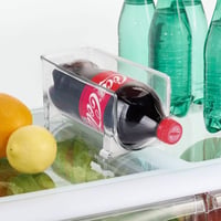 mDesign Átlátszó Hűtő Rendszerező Szett - 4 db Vízpalack Tartó Rács 3