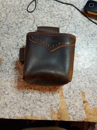 TOURBON Geantă din Piele Naturală pentru Muniție 12GA, Husă de Centură pentru Cartușe, pentru Tir la Porumbei de Argilă și Vânătoare, Se Atașează la Centură 2