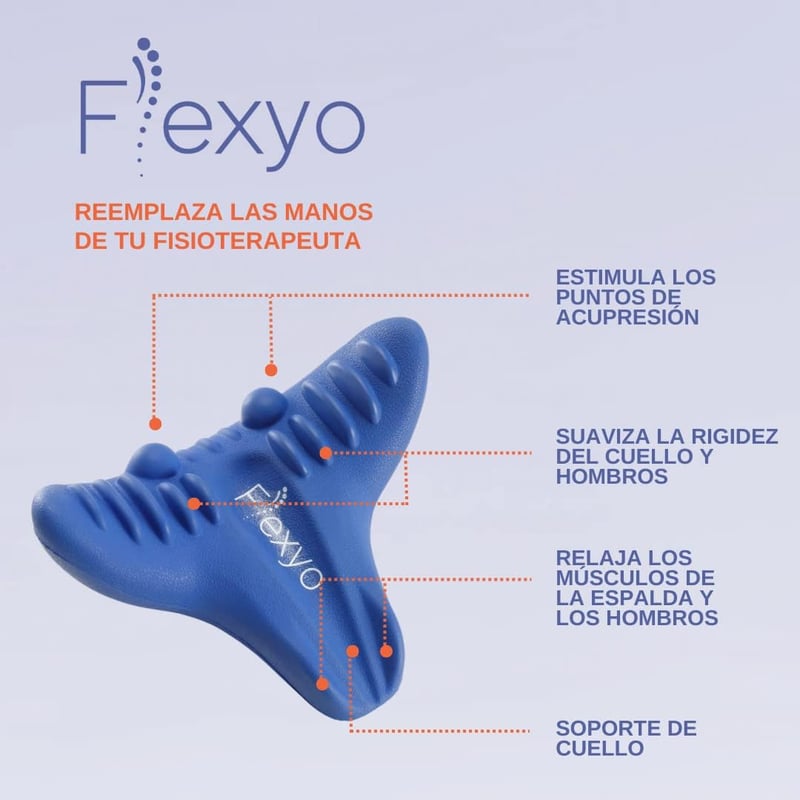 Flexyo nyakmasszírozó párna - Nyaki és vállfájdalom enyhítésére, gerincnyújtással