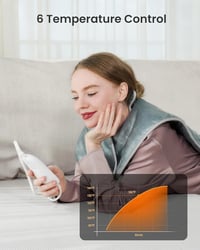 Koonie Elektromos Melegítőpárna Hátra, Vállra és Nyakra - 60x100 cm, 6 Hőfokozat, Időzítő, Puha Korallgyapjú, Szabadkezes Használat 4