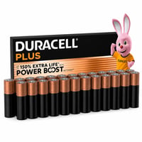 Alkalické batérie Duracell Plus AA LR6, 24 ks – 1,5V, technológia Power Boost, pre herné ovládače a digitálne fotoaparáty, rozbalené 1