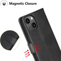 iPhone 13 mini Cresee Bőr Pénztárcás Flip Tok 5