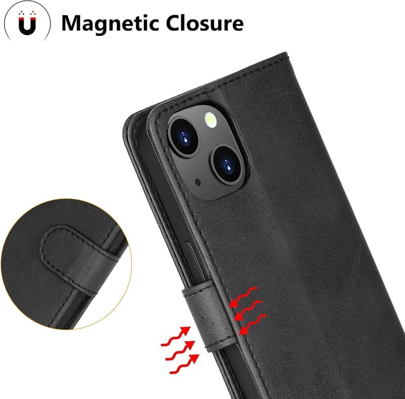 iPhone 13 mini Cresee Bőr Pénztárcás Flip Tok