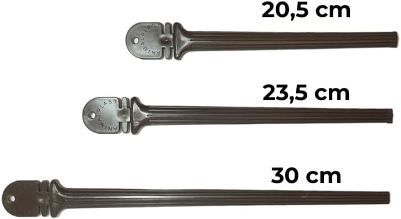 ANIMALPLAST 10 db Hullámos Madárülőke Szett - 30 cm Barna Műanyag Ülőrudak Kalitkába Kis és Közepes Madaraknak - brown