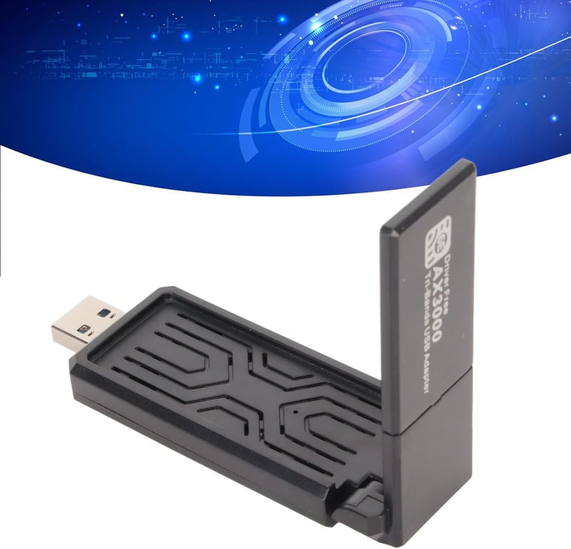 Annadue WiFi 6E USB adapter, 3000 Mbit/s, hármas sávú, Windows 10/11-hez