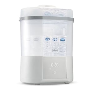 Chicco modularni sterilizator za bočice s funkcijom sušenja - Prikladan za mikrovalnu pećnicu, za 6 bočica od 330 ml, dezinfekcija duda i glodalica
