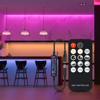 BTF-LIGHTING RF Mini LED Dimmer Vezérlő 14 Gombos - 5V/12V/24V LED Szalaghoz, 20m Hatótáv, Fényerő és Effekt Szabályozás, Vezeték Nélküli 7