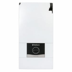 Vaillant VED E 21/8 elektronikus átfolyós vízmelegítő 21 kW 400 V — A felső 2 műanyag törött (állapot: a fotókon látható)