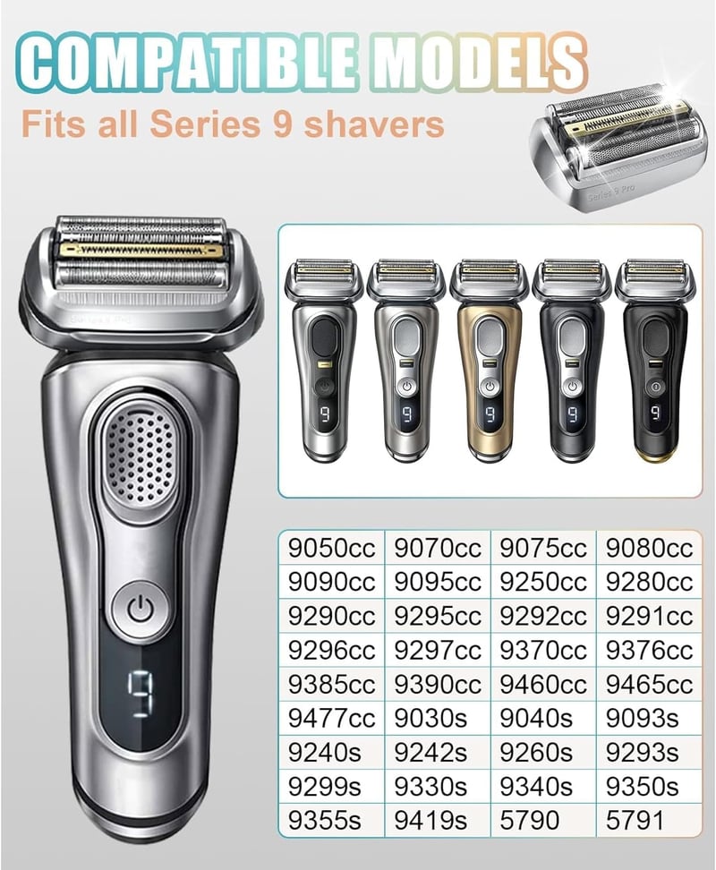 Braun 9-es sorozatú borotvákhoz kompatibilis pótfej 94m - 9477cc, 9330s, 9465cc modellek