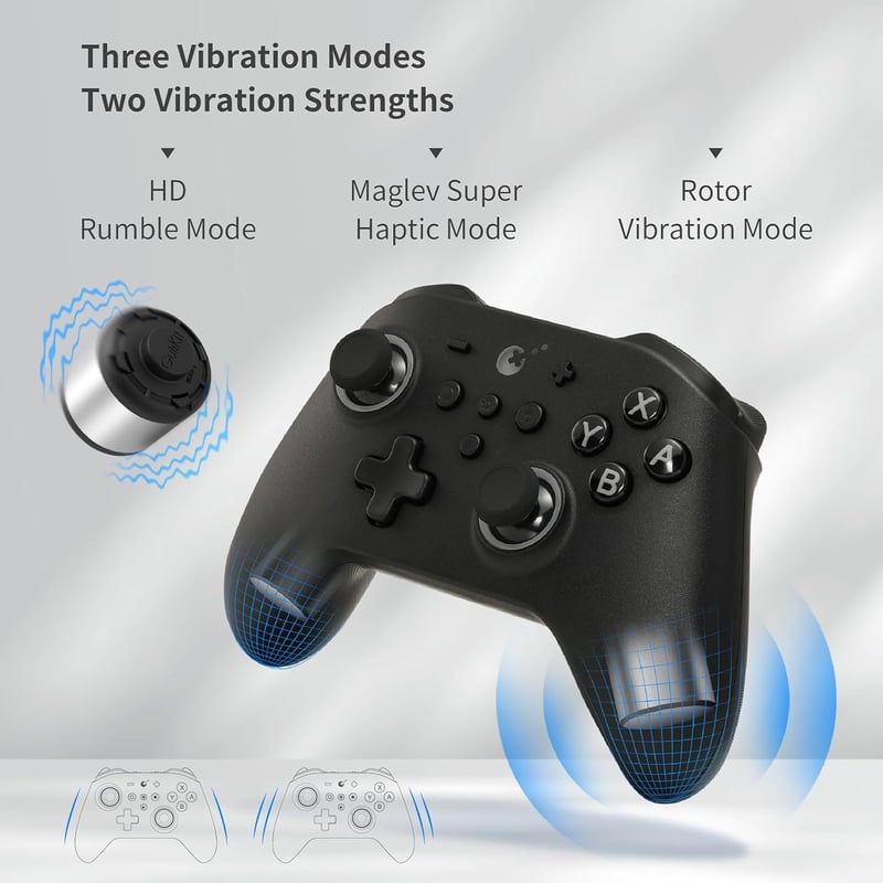 GuliKit KK3 Pro Vezeték Nélküli Kontroller Nintendo Switch/OLED/PC/Steam Deck Eszközökhöz - Hall Joystick, 1000Hz Válaszidő, Maglev Rezgés,