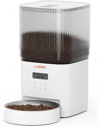 WOPET Automata Kisállat Etető 4L - Macskáknak és Kutyáknak, 180 Napos Akkumulátor, 1-6 Étkezés/Nap, Rozsdamentes Acél Tál, Fehér 1