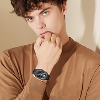 Apple Watch 44mm fém szíj és védőtok szett - MioHHR ütésálló, fekete acél, 6/5/4/SE sorozathoz 6