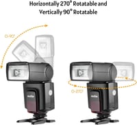 Godox TT520II Univerzális Vaku 5600K + 2.4G Vezeték Nélküli Kioldó, 1/20000s Vakuidő, M/S1/S2 Módok, Canon Nikon Pentax Olympus Kompatibilis 4
