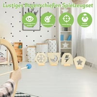 AmazeFan Fa Íjászfelszerelés Gyerekeknek - 6 Nyíl, 4 Céltábla, Tegez, Beltéri és Kültéri Játék 4-8 Éveseknek 2