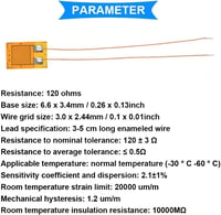Youmile BE120-5AA 120 ohm Nagypontosságú Nyomásérzékelő Feszültségmérő Szenzor Fólia - Terhelésmérő Cellákhoz, 10 db Csatlakozóval, Elektrom 2