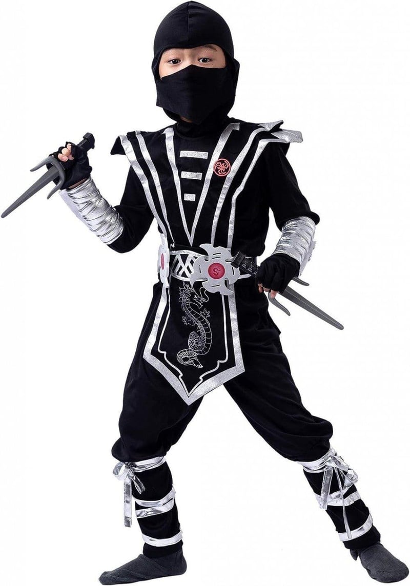 Ninja jelmez szett 8-10 éveseknek, kiegészítőkkel