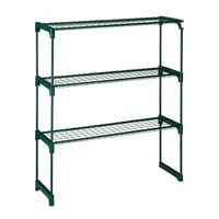 Relaxdays stalak za biljke, 4 razine, metal i plastika, 109x91x28,5 cm, zeleni – nepotpun, s puknutom plastičnom nogom (stanje: vidi 2. sliku) 1