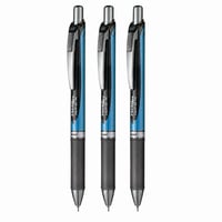 Guličkové pero Pentel EnerGel XM Click BLN75, čierny atrament, hrot 0,5 mm — súprava 3 ks 1