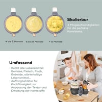 Babymoov Nutribaby Plus Bébiétel Készítő - Párolás, Keverés, Sterilizálás, Melegítés, 2200ml Kapacitás, Mosogatógépben Mosható 5