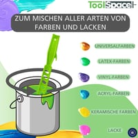 AJKA BIS Festékkeverő Készlet - 3 db Zöld Műanyag Keverőpálca 35 cm - Festék, Lakk, Epoxi, Akril, Gyanta és Emulzió Keverésére - Újrahasznál 2