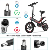 Labtec 54.6V 2A Töltőkábel 48V Lítium-ion Akkumulátorokhoz - E-Bike, Elektromos Kerékpár, Hoverboard és Önegyensúlyozó Roller Töltő 5.5x2.1m 4