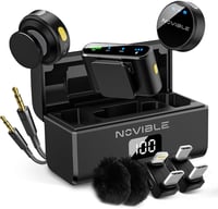 Novible Aura Lite Vezeték Nélküli Csíptetős Mikrofon iPhone, Android, Kamera és PC Eszközökhöz - 25 Órás Üzemidő, Zajszűrés, 100m Hatótáv 1