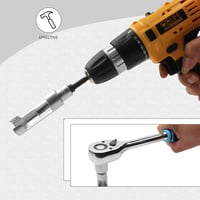 CCLIFE 6 részes Dugókulcs Adapter Készlet - 1/4", 3/8", 1/2", 3/4" Méretekben, Króm-Vanádium Acélból, Szerelőknek és Barkácsolóknak 5