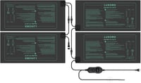 Luxbird fűtőszőnyeg termosztáttal - 4 db vízálló melegítőlap üvegházakhoz, 30W 8