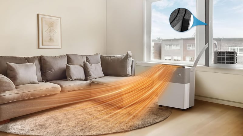 Midea PortaSplit Kétrétegű PVC/NBR Szigetelőhab - Méretre Vágható, Univerzális Klíma Szigetelés, Fekete, 1,5 kg