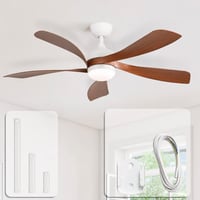 Ventilator de tavan Sofucor cu lampă LED, telecomandă, 6 trepte de viteză, temporizator - 132 cm — fără telecomandă (stare: vezi a 2-a poză) 1