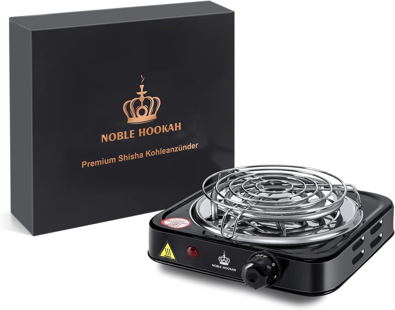 Noble Hookah 1000W elektromos vízipipa szénizzító grillráccsal és csipesszel