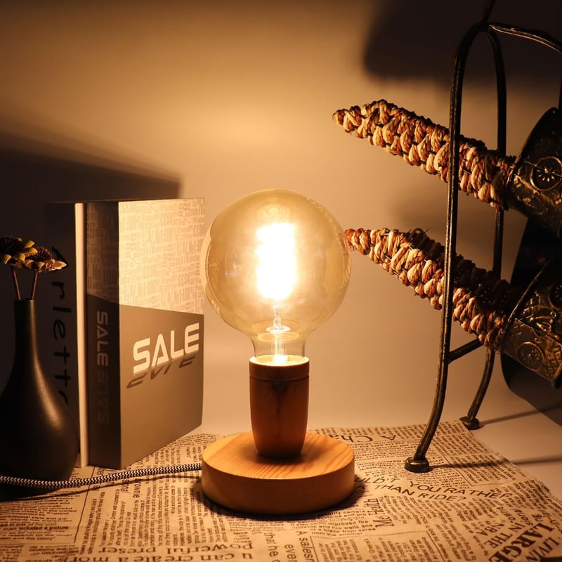 EXTRASTAR G80 Edison Vintage LED Izzó, E27 Foglalatú, 6W (48W Ekvivalens), 2200K Meleg Fehér, Retro Filament Dekoratív Lámpa, 2 db