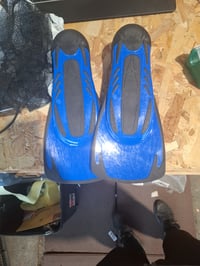 Labe de înot Mares Hermes, scurte, pentru înot și snorkeling, unisex, cu călcâi liber, albastru, mărimea 40-41 2