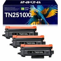 Toner compatibil INKNI TN2510XL pentru imprimante Brother HL-L2400DW, MFC-L2800DW, MFC-L2835DW, DCP-L2620DW, Negru, 3 bucăți, cu cip, produs aftermarket 2
