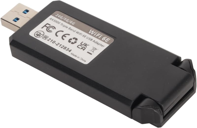 Annadue WiFi 6E USB adapter, 3000 Mbit/s, hármas sávú, Windows 10/11-hez