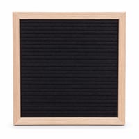 Panou cu litere MHYMX 25x25 cm, tablă de afișaj din fetru cu ramă de lemn neagră, include set de litere, cifre și săculeț de depozitare 1