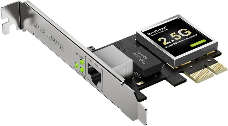 BrosTrend 2.5G Gigabit Ethernet PCIe hálózati kártya alacsony profillal
