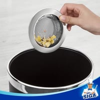MR.SIGA Rozsdamentes Acél Mosogató Szűrő Készlet - 4,4" Külső Átmérő, 3 Darabos Konyhai Lefolyószűrő Szett, Polírozott Ezüst 5