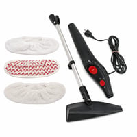 Aparat de curățat cu abur Vileda Steam Plus XXL utilizat, cu cap de 40 cm, PowerPad și 2 lavete din microfibră, negru, rezervor de 0,4 litri 1