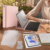 Tanulói iPad-erőd: 3 db matt kijelzővédő + mágneses billentyűzetes tok 1