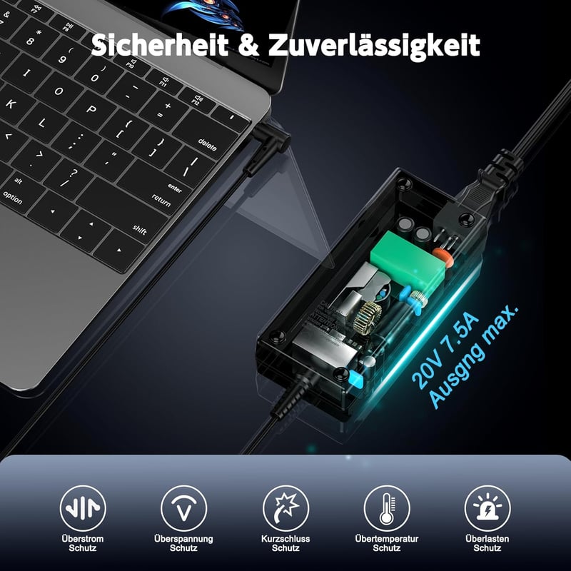 ASUS laptopokhoz 150W-os töltő adapter