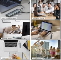 Acer 7-in-1 USB-C Hub - 4K HDMI, 2x USB 3.0, 100W PD, SD/TF Kártyaolvasó, Alumínium Dokkoló iPhone 15/16, MacBook, iPad Pro/Air 7