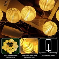 Bigzom LED Lámpás Fényfüzér 5m 20 LED - Kültéri/Beltéri Időzítővel, Távirányítóval, IP44 Vízálló, Meleg Fehér Kerti Dekoráció Karácsonyra, T 6